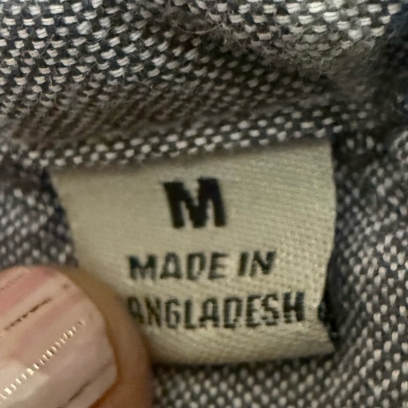 Vans Men’s Striped Button Down Shirt Medium Gray Blue Long Sleeve - Picture 3 of 4